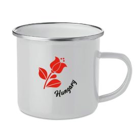 Magyaros retró bögre - Virág mintával