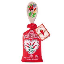 Fűszerpaprika vászonzsákban - fakanállal